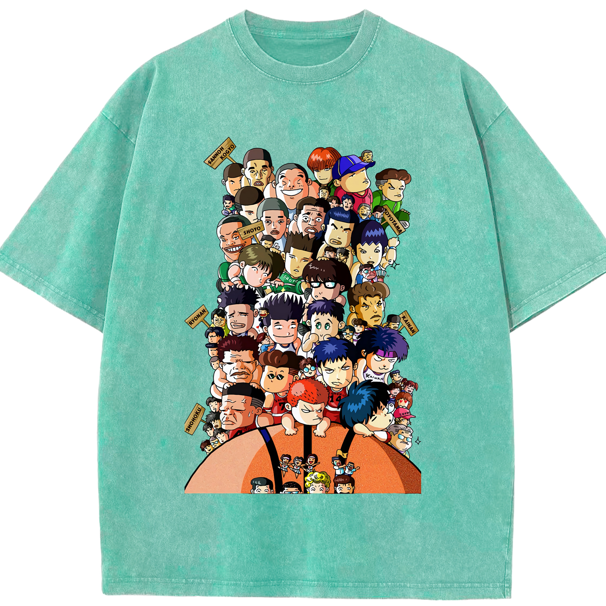 （画像用） SLAM DUNK／スラムダンク 綿100% ヴィンテージ風 半袖Tシャツ（フロントプリント）